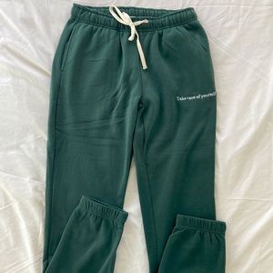 women’s take care of yourself sweat pants
